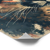 Poster Drapeau américain Cougar Mountain Vintage (Coin)