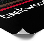 Poster Drapeau américain Couleurs de ceinture noire blanc (Coin)