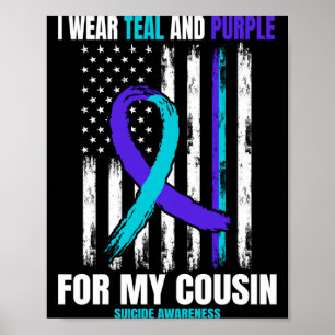 Poster Drapeau américain cousin de sensibilisation des ho