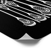 Poster Drapeau américain croix bâtons de crosse hommes (Coin)