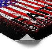 Poster Drapeau américain Croix de Noël Patriotique Religi (Coin)