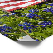 Poster Drapeau américain dans le champ Bonnets Bleus, 2 (Coin)