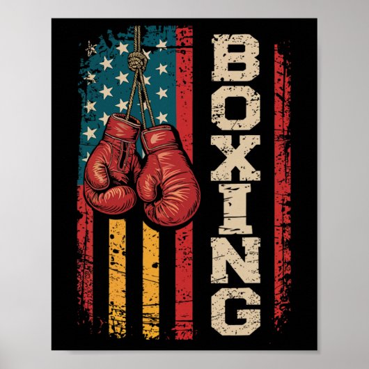 Poster Drapeau américain de boxe 19 juin 1999 (Devant)
