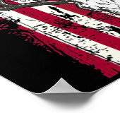 Poster Drapeau américain de chasse au crâne de cerf (Coin)