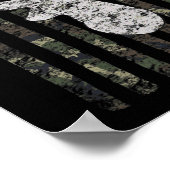 Poster Drapeau américain de chasse aux cerfs (Coin)