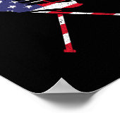 Poster Drapeau américain de crosse (Coin)