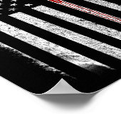 Poster Drapeau américain de hockey (Coin)