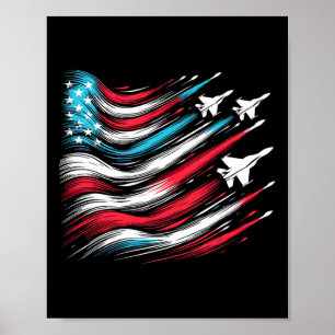 Poster Drapeau Américain De Juillet Drapeau Patriotique U