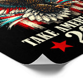 Poster Drapeau américain de l'aigle patriotique Trump 202 (Coin)