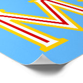 Poster Drapeau américain de Milwaukee, Wisconsin (Coin)