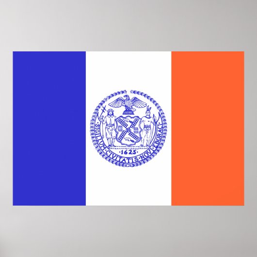 Poster Drapeau américain de New York (Devant)