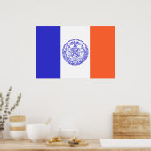 Poster Drapeau américain de New York (Cuisine)