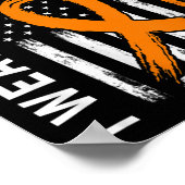 Poster Drapeau américain de sensibilisation à la leucémie (Coin)