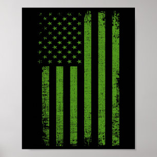 Poster Drapeau américain de sensibilisation à la santé me