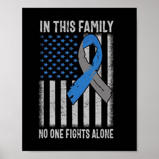 Poster Drapeau américain Diabète Type 1 Sensibilisation S (Devant)