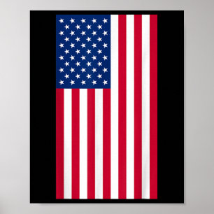 Poster Drapeau américain Drapeau 4 juillet commémoration