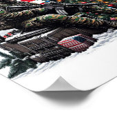 Poster Drapeau américain Drapeau de Noël Art (Coin)