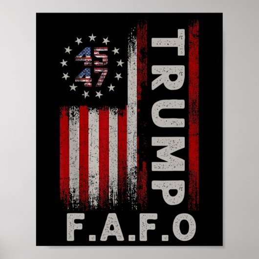 Poster Drapeau américain drôle (Devant)