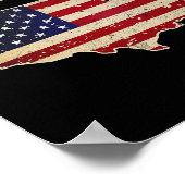 Poster Drapeau Américain Drôle Du Golfe D'Usa 12 (Coin)