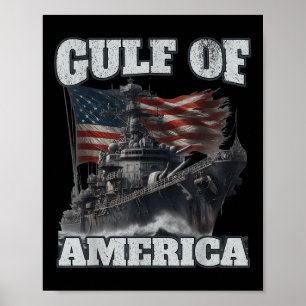 Poster Drapeau Américain Drôle Hommes Femmes Du Golfe Des