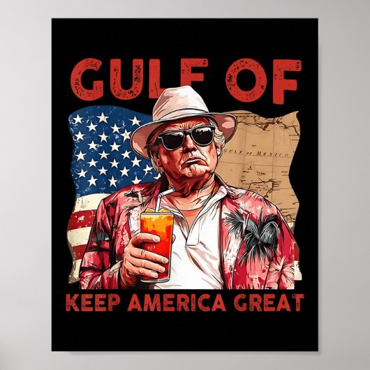 Poster Drapeau Américain Du Golfe Des États-Unis (Devant)