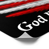 Poster Drapeau américain en plumes (Coin)