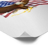 Poster Drapeau américain et argent d'aigle (Coin)