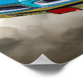 Poster Drapeau Américain Et Pontiac Le Mans 1966 (Coin)