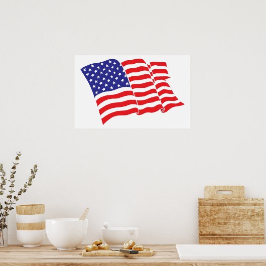 Poster Drapeau américain/États-Unis (Cuisine)