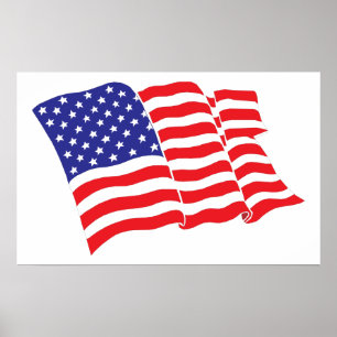 Poster Drapeau américain/États-Unis