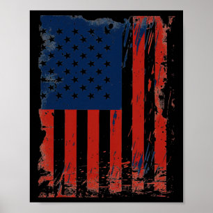 Poster Drapeau américain États-Unis d'Amérique 4t