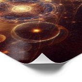 Poster Drapeau américain - Étoiles et rayures - Aigle cha (Coin)