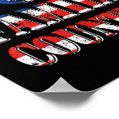 Poster Drapeau américain fier Dieu Famille Pays (Coin)