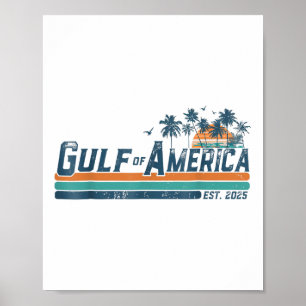 Poster Drapeau Américain G 2025 Du Golfe Des Etats-Unis E