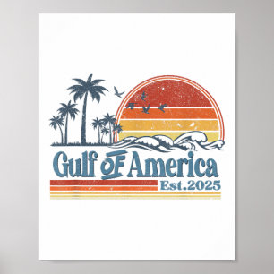 Poster Drapeau Américain G 2025 Du Golfe Des Etats-Unis E