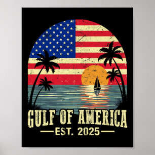 Poster Drapeau Américain G 2025 Du Golfe Des Etats-Unis E