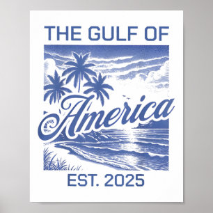 Poster Drapeau Américain G 2025 Du Golfe Des Etats-Unis E
