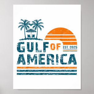 Poster Drapeau Américain G 2025 Du Golfe Des Etats-Unis E