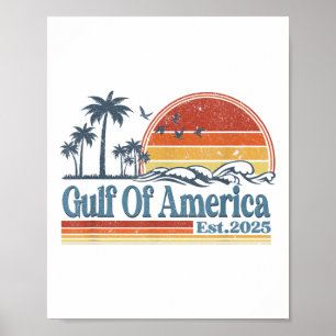 Poster Drapeau Américain G 2025 Du Golfe Des Etats-Unis E