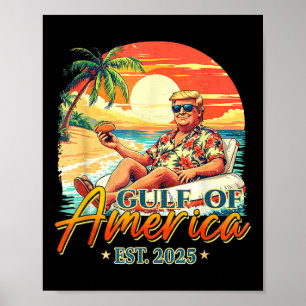 Poster Drapeau Américain G 2025 Du Golfe Des Etats-Unis E