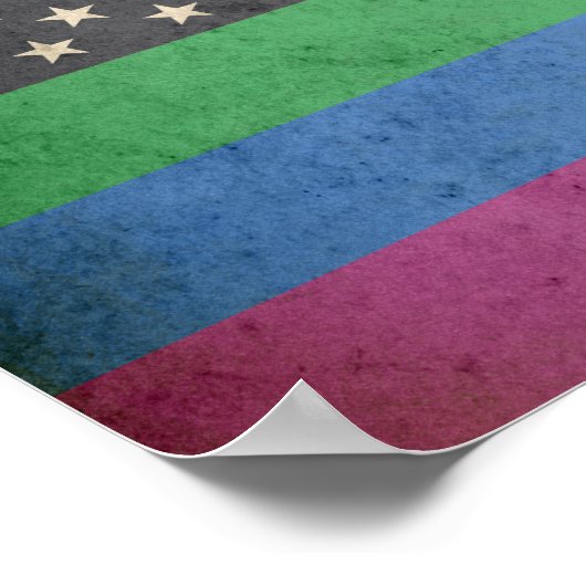 Poster Drapeau américain gay (Coin)