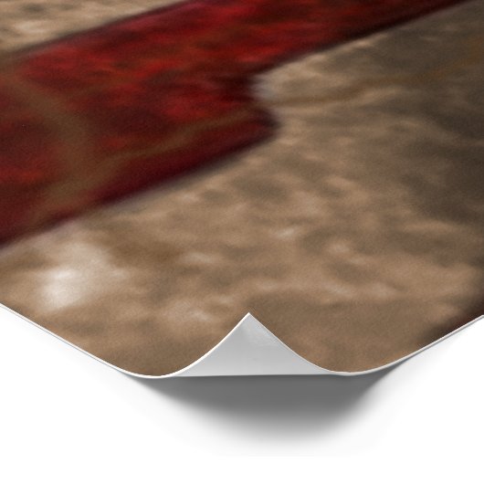 Poster Drapeau américain Grunge (Coin)