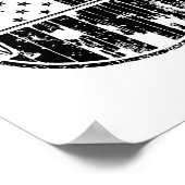Poster Drapeau américain haltérophilie poids haltérophile (Coin)