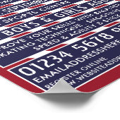 Poster Drapeau américain, Hockey Camp Publicité (Coin)