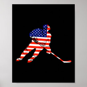 Poster Drapeau américain Hockey sur glace Usa T-shirt T-s