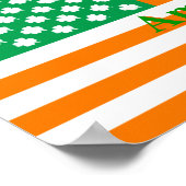 Poster Drapeau américain irlandais (Coin)