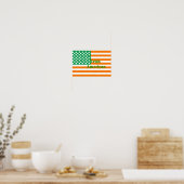 Poster Drapeau américain irlandais (Cuisine)