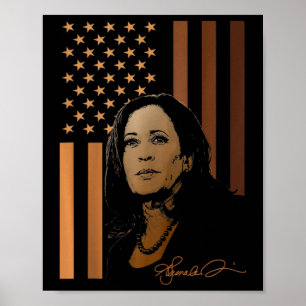 Poster Drapeau américain Kamala Harris 2024 Madame la Pré