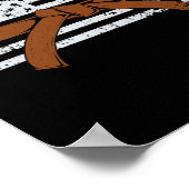 Poster Drapeau Américain Karaté Cadeau Tae Kwon Do Combat (Coin)