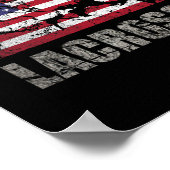 Poster Drapeau américain Lacrosse Drapeau américain Drape (Coin)